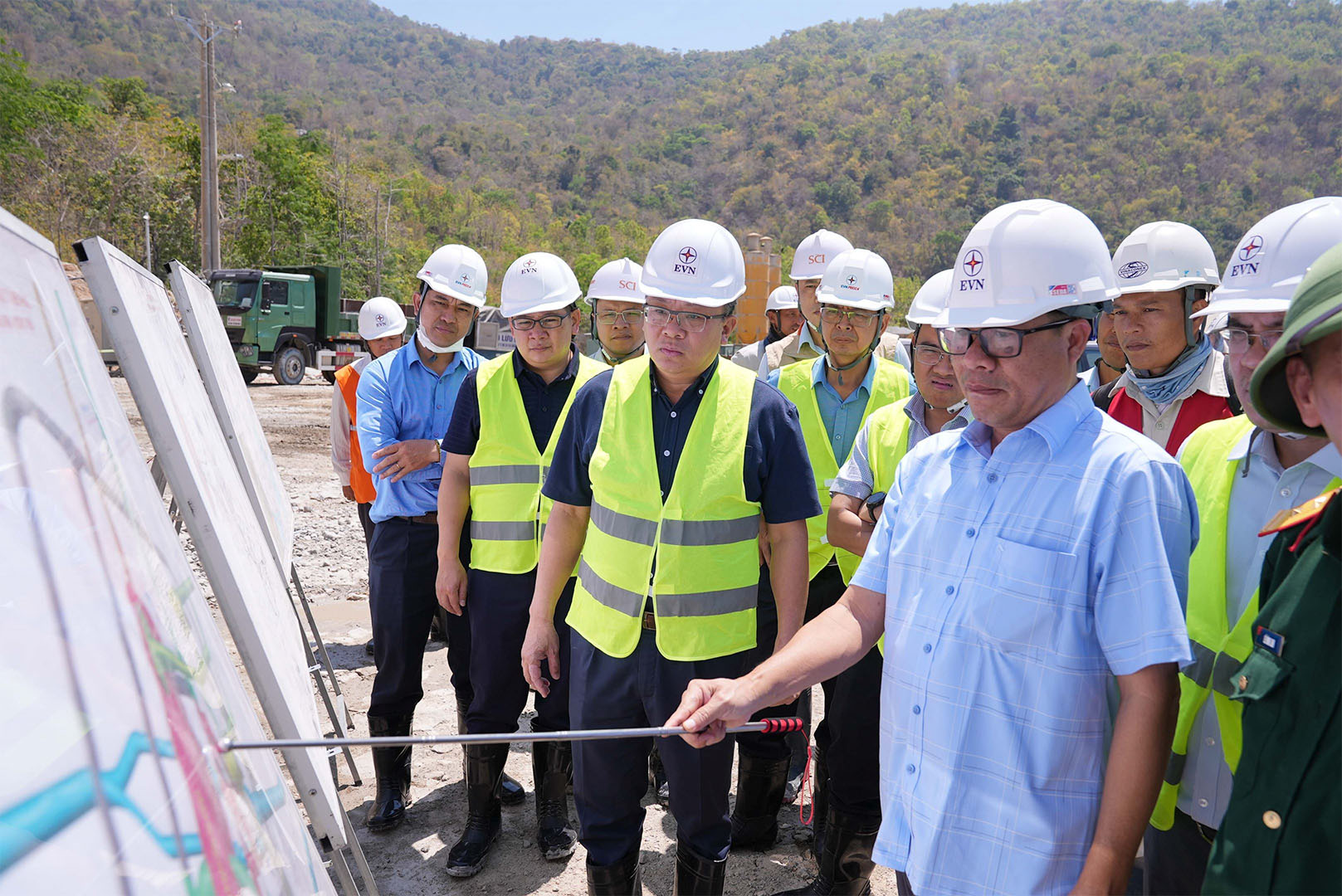 EVN leaders inspect construction site of Bac Ai Pumped Storage Hydropower Plant Project